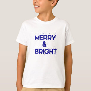 Camiseta Alegre e Brilhante com flocos de neve