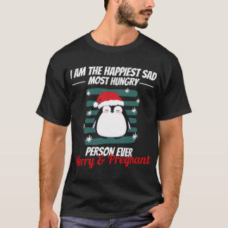 Camiseta Alegre e grávida, sou a mais triste feliz com mais
