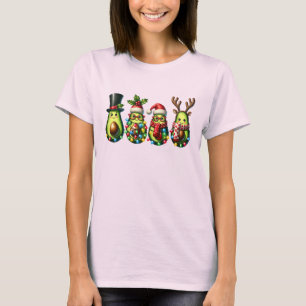 Camiseta Alegre Esquadrão de Abacate de Natal Divertido Fes