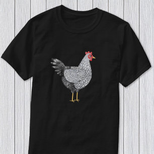 Camiseta Alegre Frango Wyandotte Aquarela Avicultura