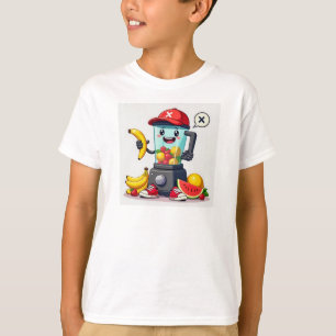 Camiseta Alegre Liquidificador Divertido de Frutas