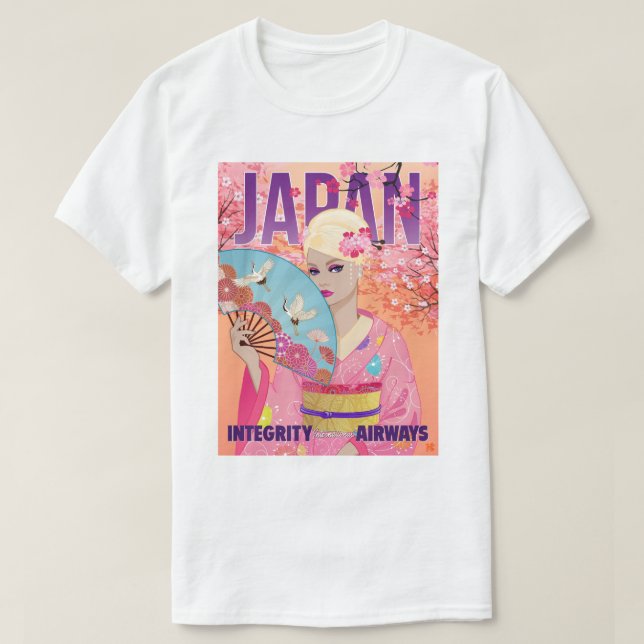 Camiseta Alegre no Japão (Frente do Design)