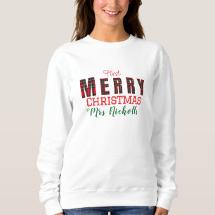 Camiseta ALEGRE Senhora Royal Stewart Vermelho 1º Natal Xad