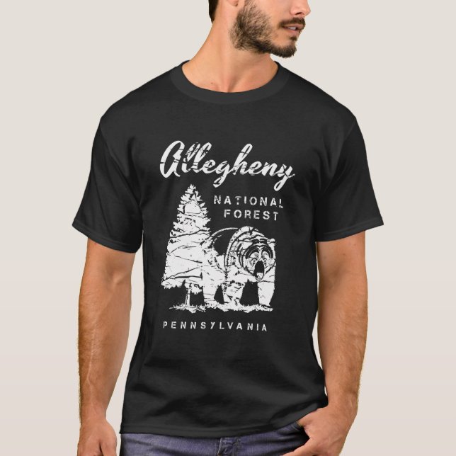 Camiseta Alegrey National Forest Bear Pennsylvania Vacati (Frente)