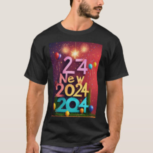 Camiseta Alegria a 2024: Joy de Ano Novo em Cada Stitch