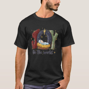 Camiseta Alegria Ao Mundo Bebê Jesus Bíblia Fé Cristã