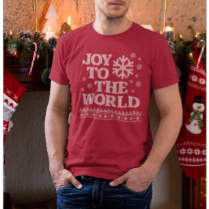 Camiseta Alegria ao Natal Festivo do Mundo