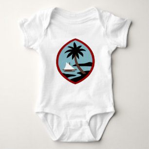 Camiseta Alegria da calma da paz da palmeira e da praia de
