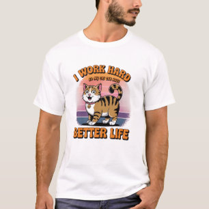 Camiseta Alegria da Cat Lover - Duro de trabalho para confo