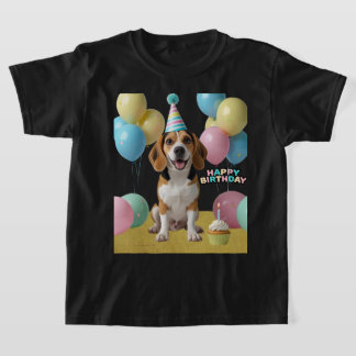 Camiseta Alegria de Aniversário com Meu Beagle
