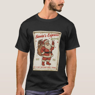 Camiseta Alegria de Entrega Expressa do Papai Noel Vibração