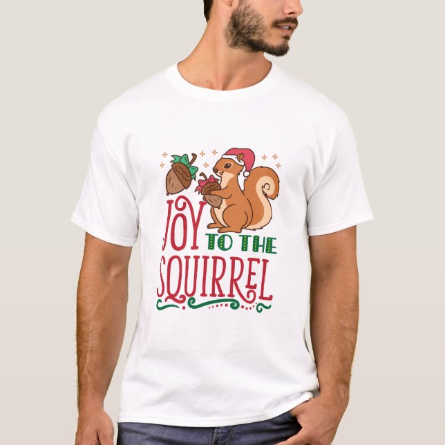 Camiseta Alegria de Natal de Esquilo ao Esquilo (Frente)