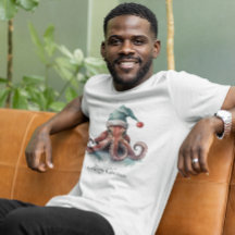 Alegria de Natal de Octopus, personalizada