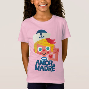 Camiseta Alegria do Marinheiro: AMOR DE MADRE Cartoon