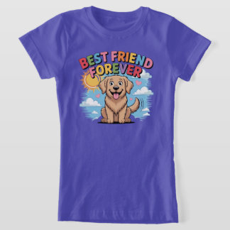 Camiseta Alegria Dourada: A Melhor Amiga Para Sempre