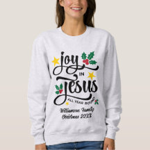 Alegria em Jesus Nome da Família Natal Cristão 
