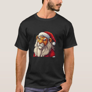 Camiseta Alegria Festiva com um Leão Divertido no Estilo Pa