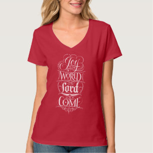 Camiseta Alegria-me com o giz religioso do Natal do Mundo