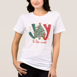 Camiseta Alegria Moderna para o Mundo Natal Cristão