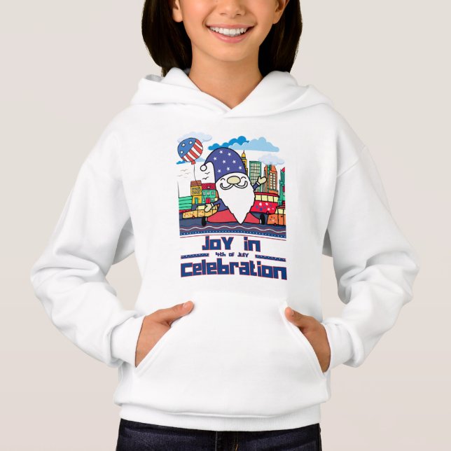 Camiseta Alegria na Celebração do 4 de Julho (Frente)