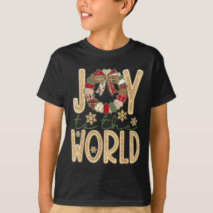 Camiseta Alegria Para O Mundo Jesus Cristão Floco de Neve N