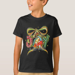Camiseta Alegria Para O Mundo Laço Coquete Natal Natividade
