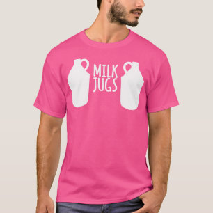 Camiseta Aleitamento Engraçado Jugs de Leite Apoio