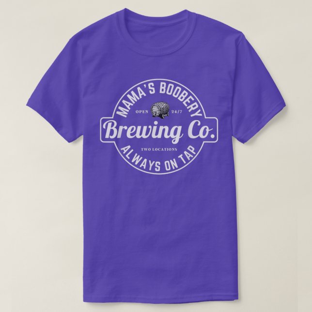 Camiseta Aleitamento Mamas Boobery Nova Mãe Brewin (Frente do Design)