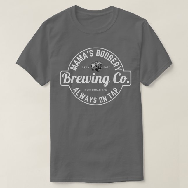 Camiseta Aleitamento Mamas Boobery Nova Mãe Brewin (Frente do Design)