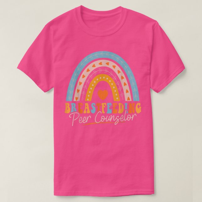 Camiseta Aleitamento Peer Conselheiro Rainbow Apreciação (Frente do Design)
