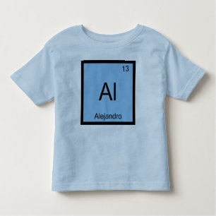 Camiseta Alejandro Name Chemistry Elemento de Química Mesa
