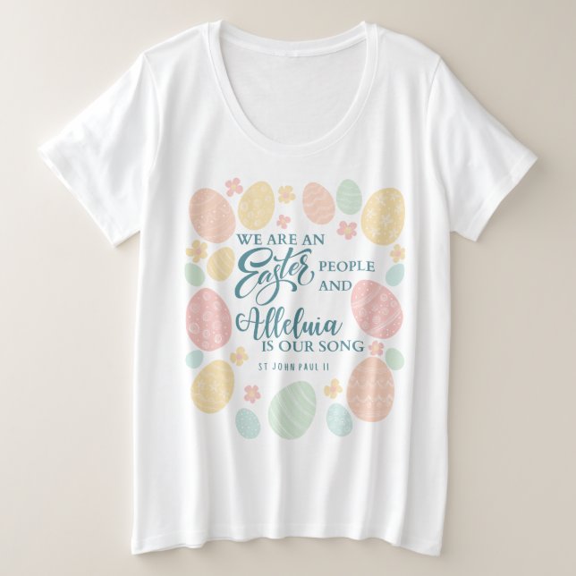 Camiseta Aleluia Ovos de Páscoa (Frente do Design)