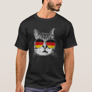 Camiseta Alemanha Alemão - Bandeira Gato Vintage Homens Mul