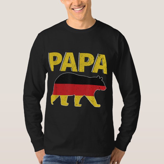 Camiseta Alemanha Bandeira Papa Urso Dia de os pais Alemão  (Frente)