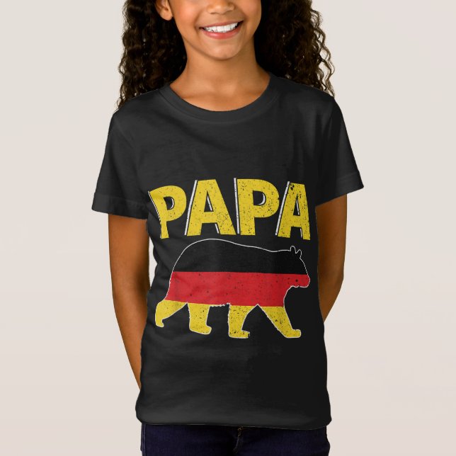 Camiseta Alemanha Bandeira Papa Urso Dia de os pais Alemão  (Frente)