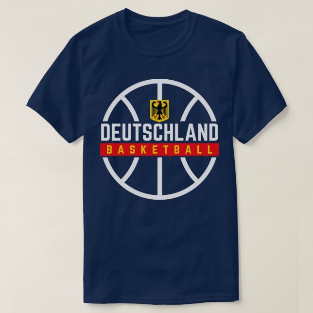 Camiseta Alemanha: Basquete no Escuro (Frente do Design)