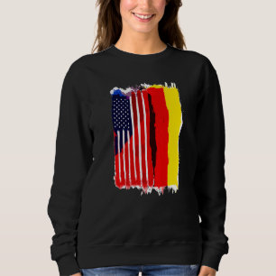 Camiseta Alemanha dos Estados Unidos Bandeira Half American