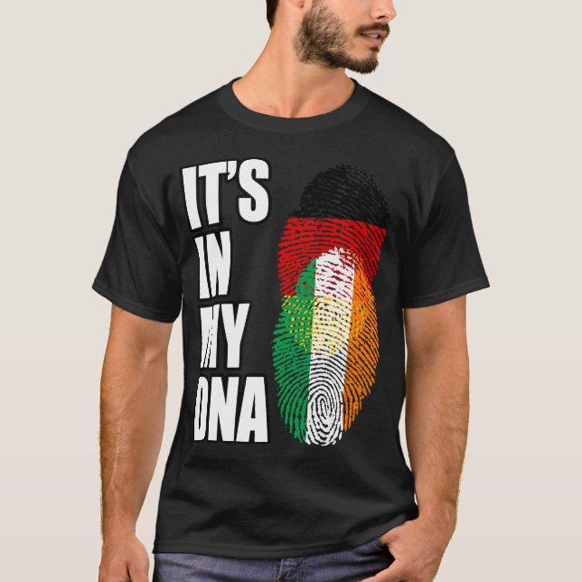 Camiseta Alemanha e Patrimônio do DNA Mix da Irlanda (Frente)