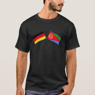Camiseta Alemanha Eritrea Bandeiras Cruzadas Alemã Eritreia