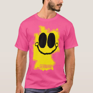 Camiseta Alemanha Feliz Mapa Rosto com Sorriso