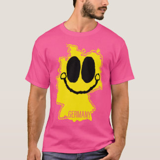 Camiseta Alemanha Feliz Mapa Rosto com Sorriso
