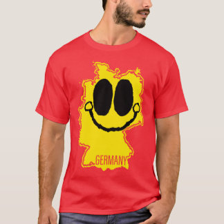Camiseta Alemanha Feliz Mapa Rosto com Sorriso
