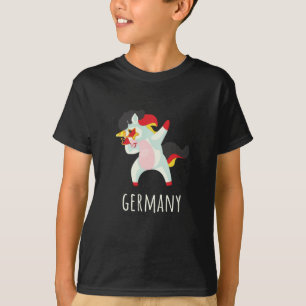 Camiseta Alemanha Flag Dabbing Unicorn