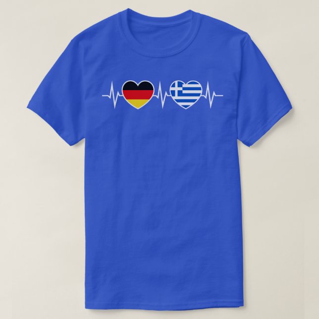 Camiseta Alemanha Grécia 2 Corações (Frente do Design)