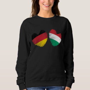 Camiseta Alemanha Hungria Coração Bandeira Alemã Bandeira H