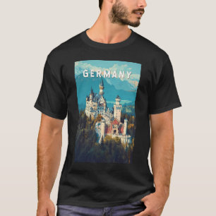 Camiseta Alemanha Ilustração Viagem Art Vintage