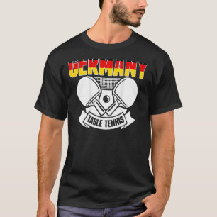 Camiseta Alemanha Mesa de apoio à Tênis alemã Ping Pong Te