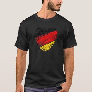 Camiseta Alemanha nas cores do coração da bandeira