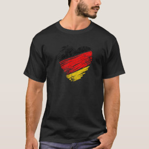 Camiseta Alemanha nas cores do coração da bandeira