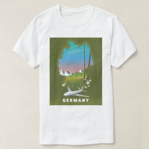 Camiseta Alemanha poster de viagens Ilustrado